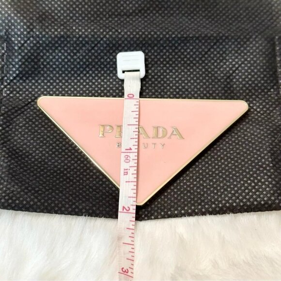 Prada Beauty Triangle Mirror-Pink,Black-Limited-Case and Dust Bag-3.5 x 2 in-NEW - Picture 7 of 10